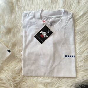 The Marathon Clothing TMC MARATHON SIGNATURE T-SHIRT - WHITE/NAVY